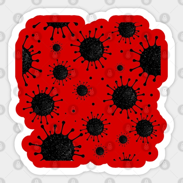 black coronavirus Sticker by gossiprag